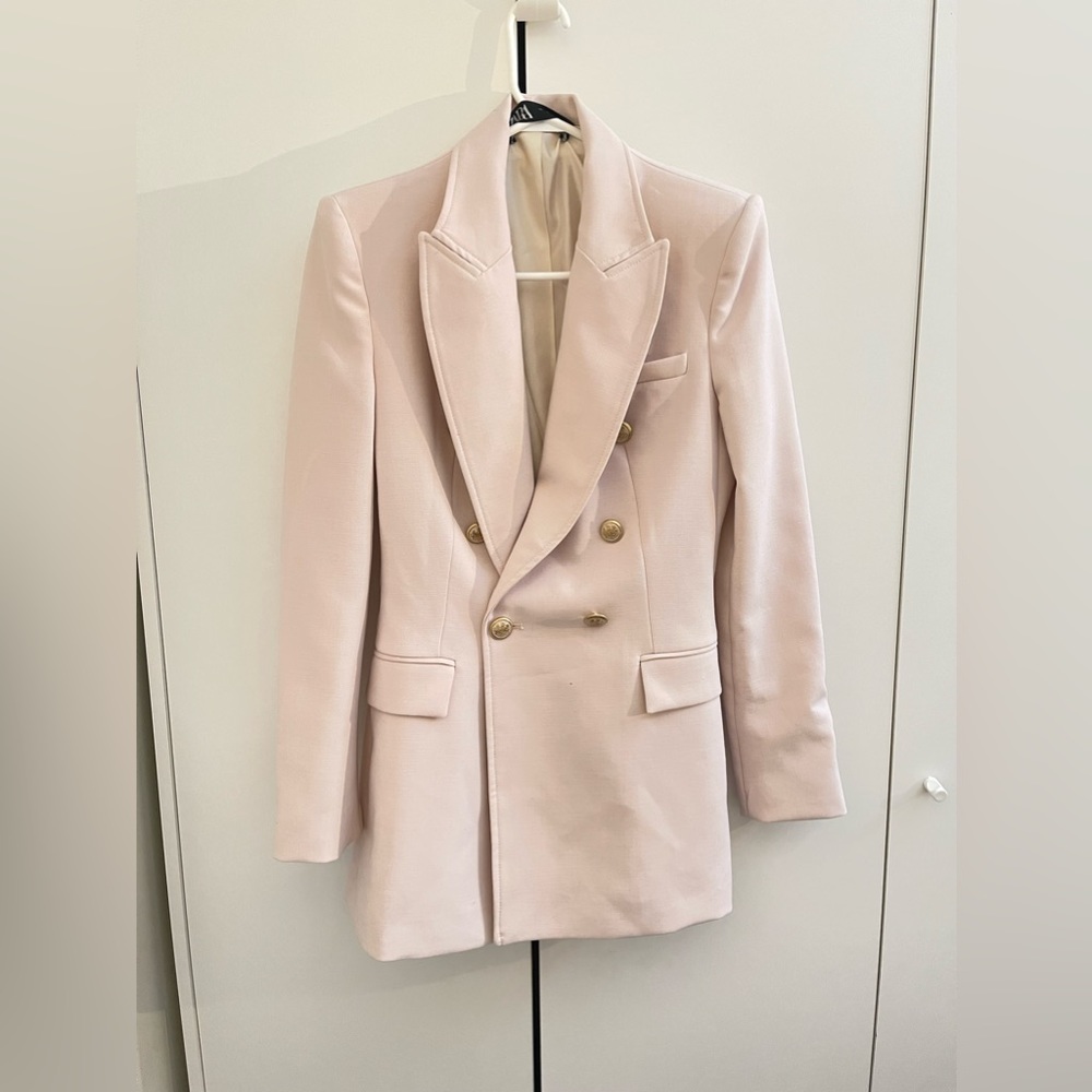 Zara coat pink dress blazer